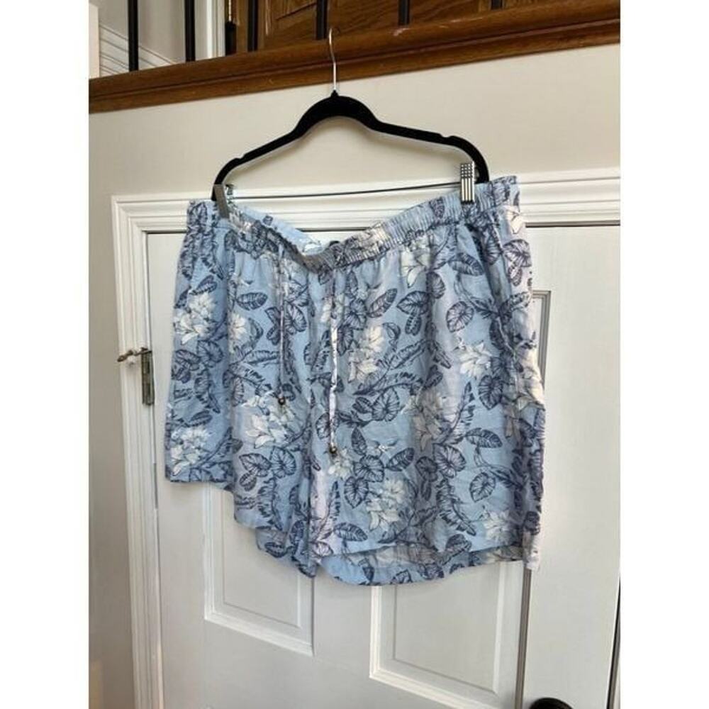 Margaritaville Women's No Passport Required Beach Linen Shorts xxl